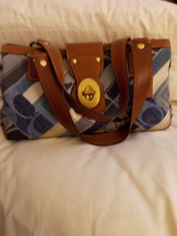 Unique Denim Patchwork Coach Bag