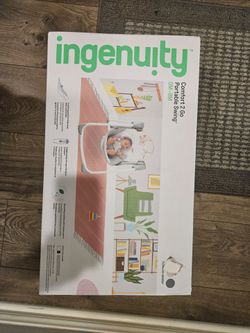 Ingenuity Comfort 2 Go Portable Baby Swing, Newborn to 9 Months, Pink