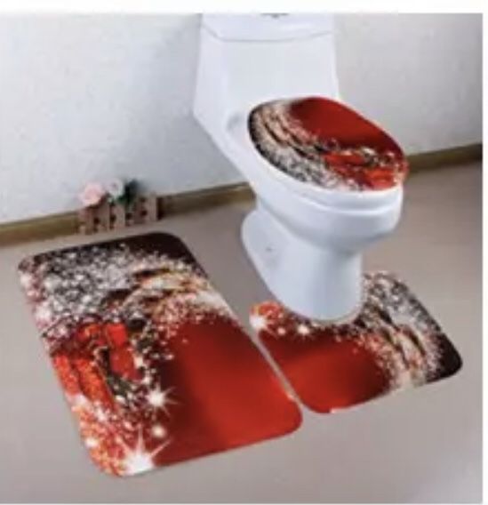 3 Piece Christmas Bathroom Set 