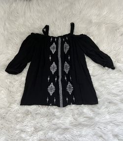 Girls Linen Embroidered Blouse 