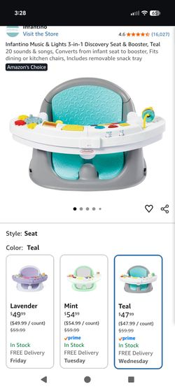 Infantino musical baby seat