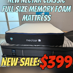 NEW NECTAR CLASSIC FULL SIZE MEMORY FOAM MATTRESS