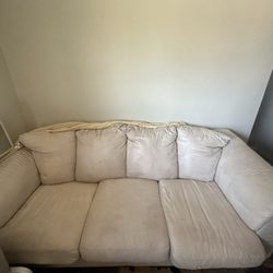 2 Tan Sofas Couch Set