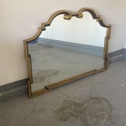 Vintage Ornate Gold Mirror – $60 