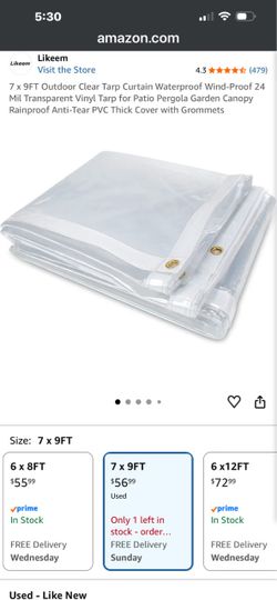 Clear heavy duty plastic tarps