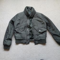 Women's Olive Bomber Jacket Size Small
