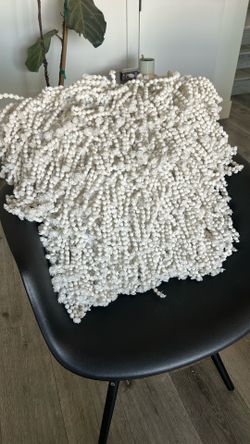 Beautiful Plush Decor Pillow in Off White Color - Like New!