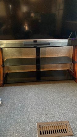 Black Glass Tv Stand