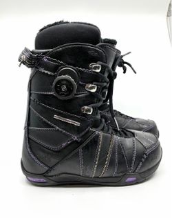 K2 Affair Conda Snowboard Boots Black Purple Women Sz 7