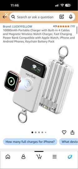 LuckyFellow 10000mAh Portable Charger Power Bank