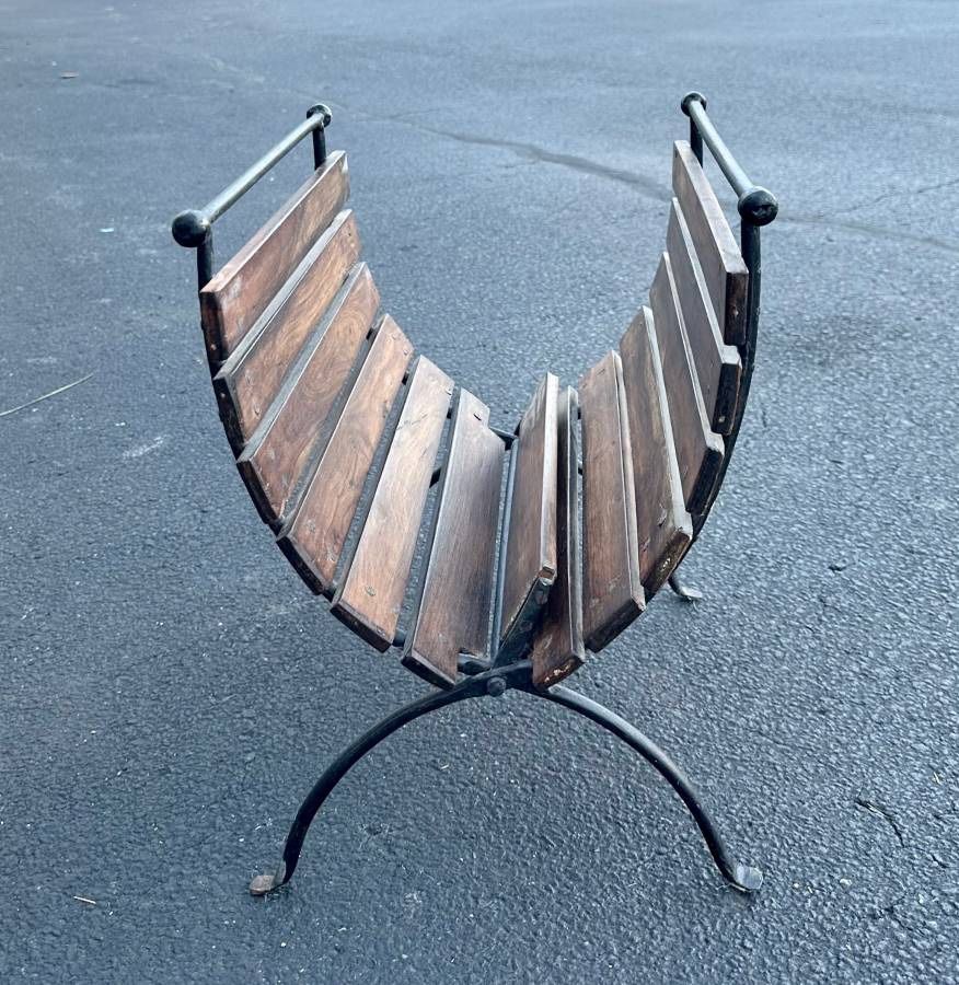 Vintage Mid Century Modern MCM Design Magazine Rack Decor