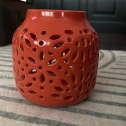 World market Ceramic Hurricane Candle Holder / Summer Outdoor Decor