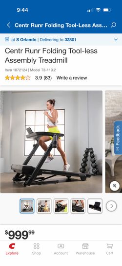 Treadmill Centr by Inspire Fitness Centr Runr-S Folding Tool-less Recently assembled  349$ FIRM