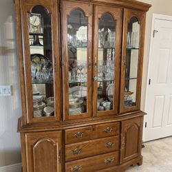 Dining Table And  China Cabinet