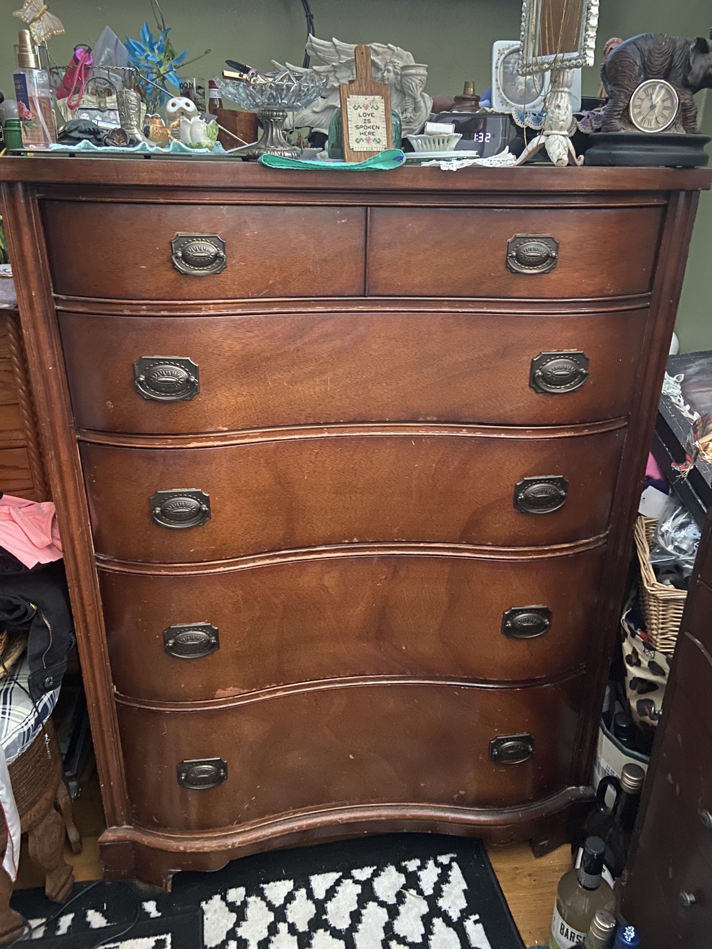 5 Drawer Dresser, Antique Dresser, Vintage Dresser 