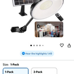 Ropelux Solar Lights Outdoor Indoor, 3500LM 4 Modes (1 All Day Mode) Motion Sensor Security Shed Light with Remote, Waterproof Dusk to Dawn Light for 