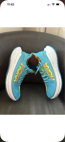 HOKA One One Carbon X 3 Shoes Men’s  Size 13 Teal Green Yellow Running Racing
