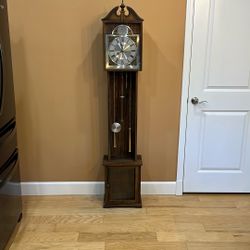 Tempus Fugit 70” Clock Westminster Chime Vintage 