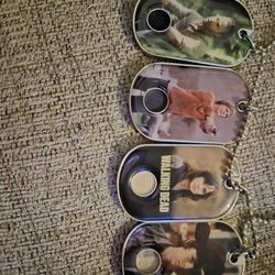 Authentic Walking Dead Dog Tags With Cloth