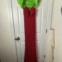 Red Adjustable Prom Dress