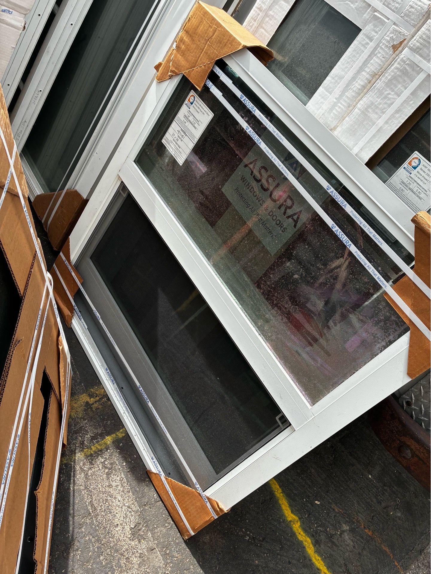 Single hung impact window white 37x39