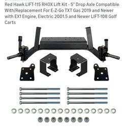 ☀️#T115 Red Hawk LIFT-115 RHOX Lift Kit - 5" Drop Axle Compatible With/Replacement For E-Z-Go TXT Ga