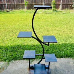6 Tier Wood Plant Flower Pot Stand Holder Size 44" Tall New Condition