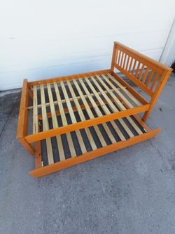 Full Bed with a Twin Trundle, Honey Color