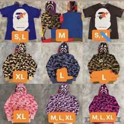 Bape T Shirt And Hoodie 