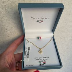 Mia Fiore Made in Italy Clover 18kt gold plated sterling silver necklace