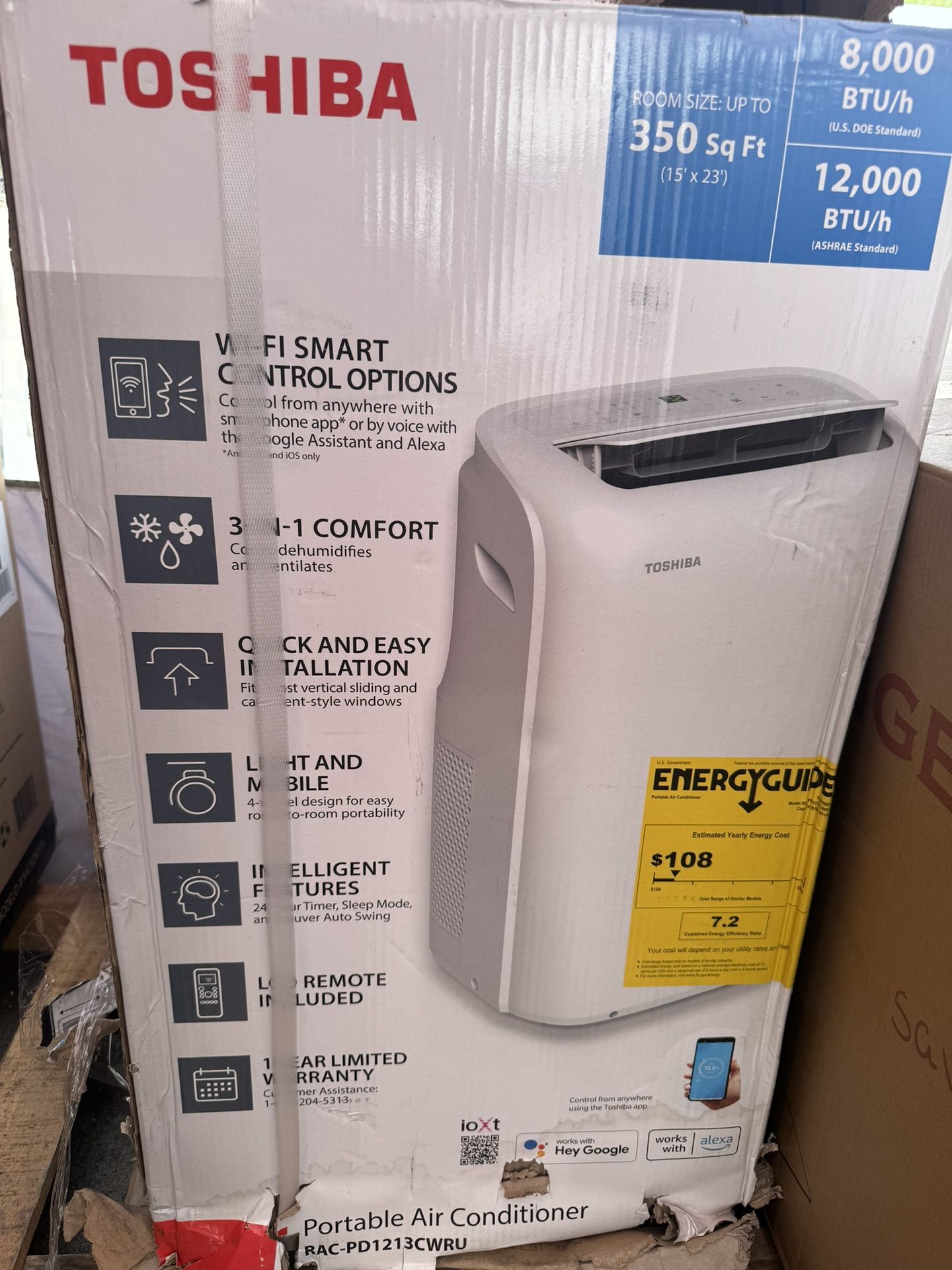 12,000 BTU / 8,000 SACC PORTABLE AIR CONDITIONER and Dehumidifier with Remote