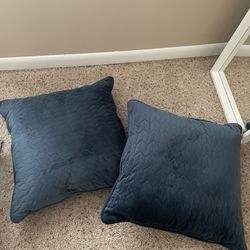 Blue Velvet Throw Pillows