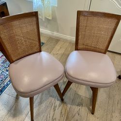 Vintage Caned Dining Chairs