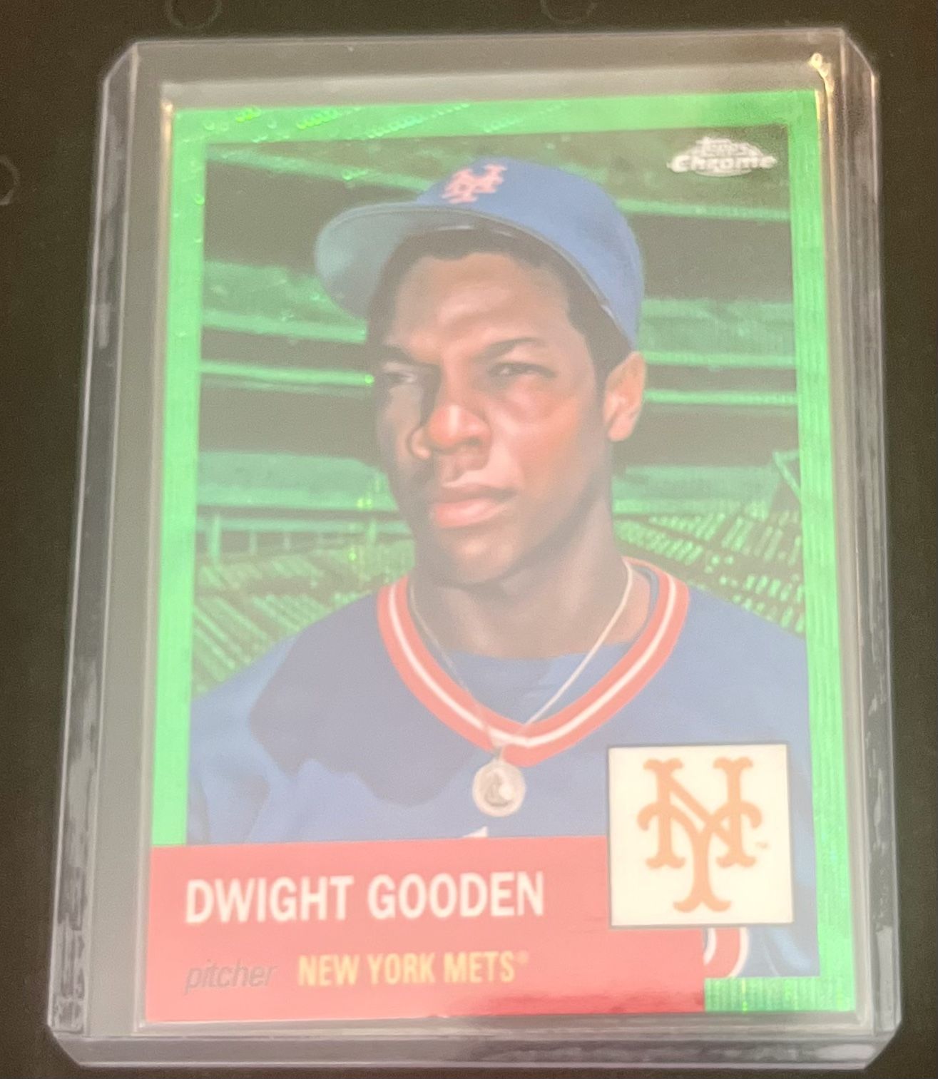 2023 Topps Chrome Anniversary Dwight Gooden Green Wave /99