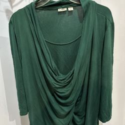 Cato Green Long Sleeve Blouse XL