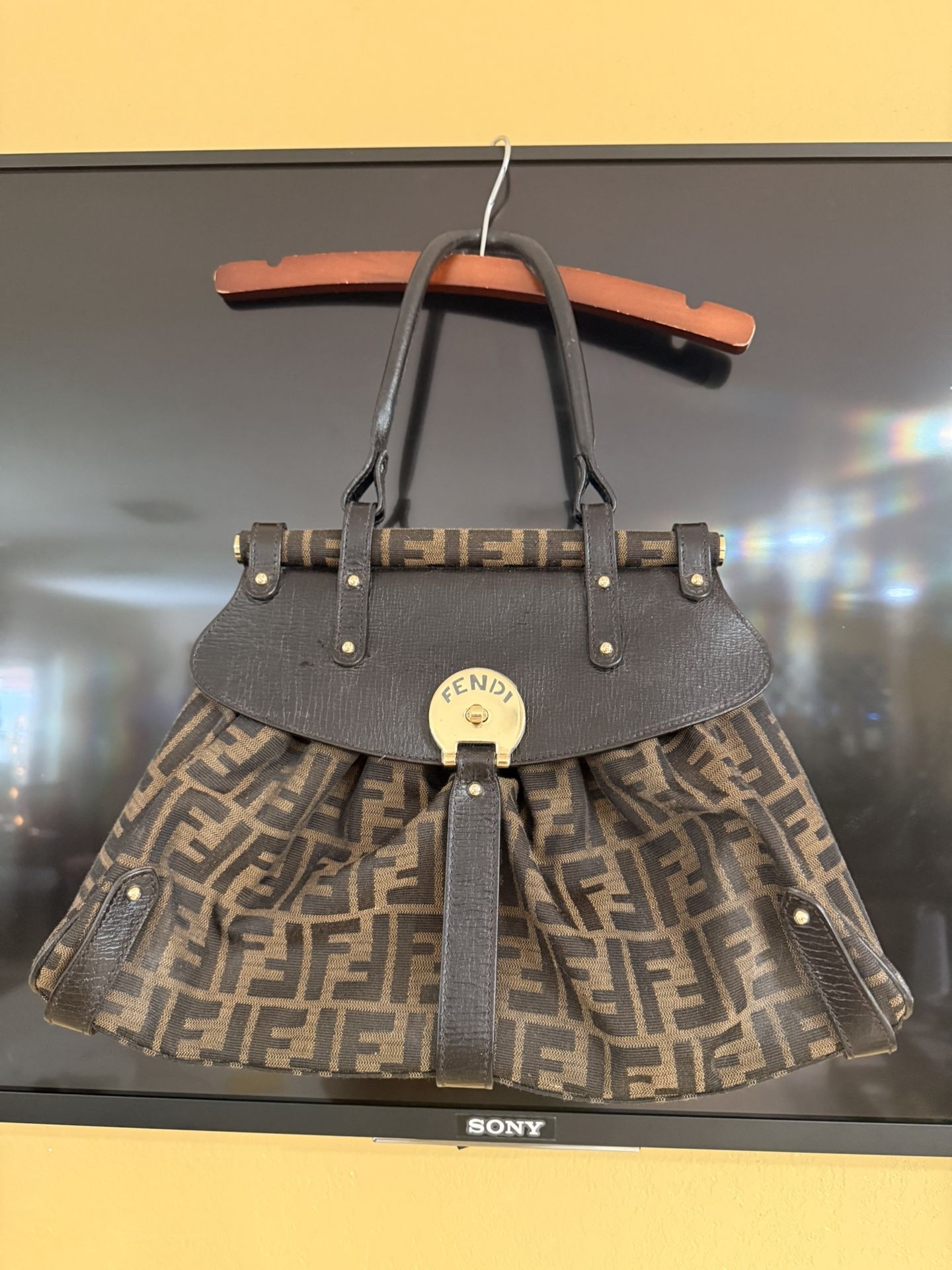 Fendi Tobacco Zucca Canvas Magic Shoulder Bag