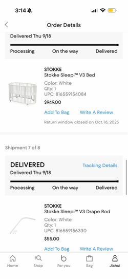 Stokke V3 bed with mattress