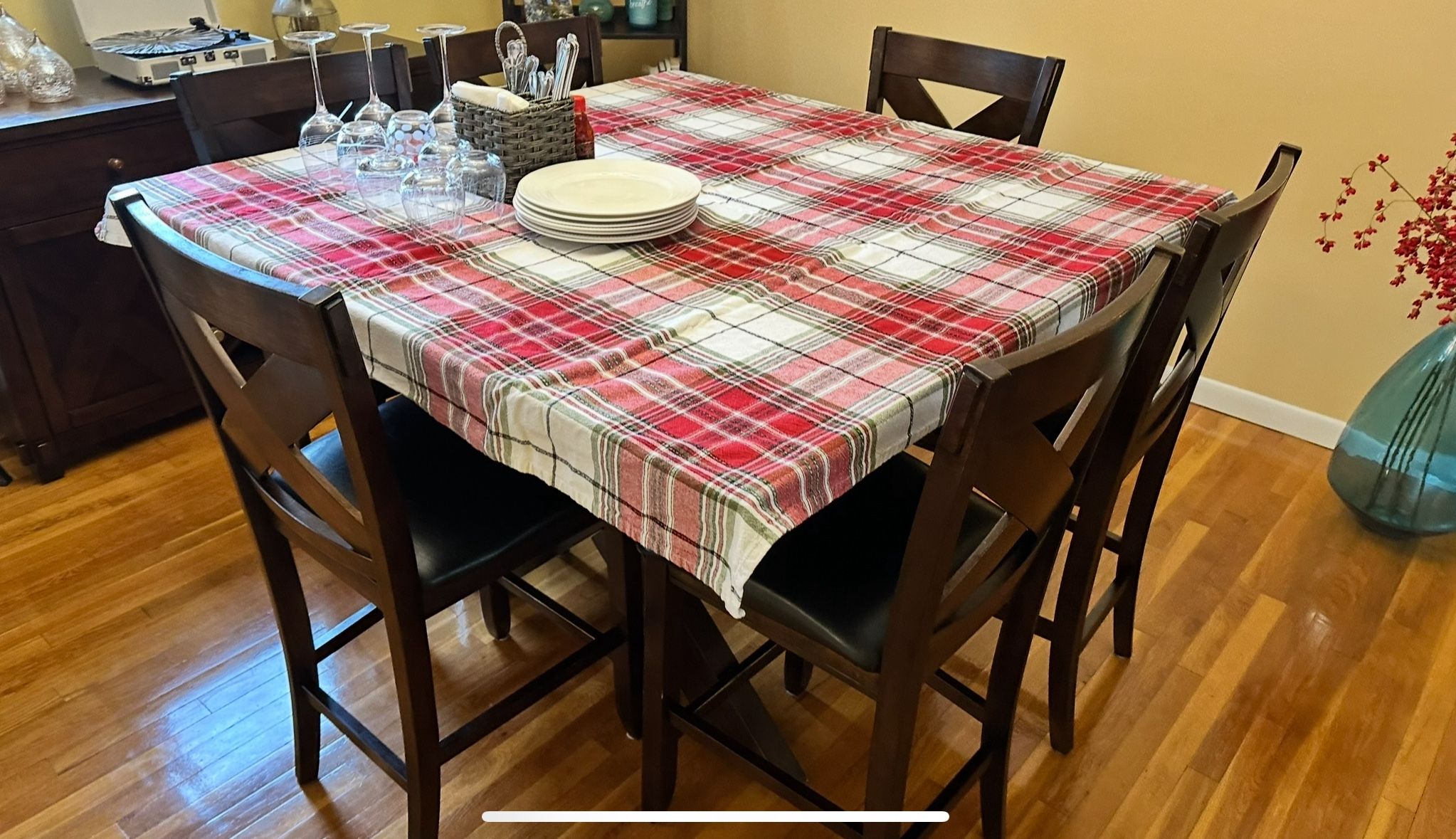 Dinner Table for 6, Server, and Self in Good Condition.