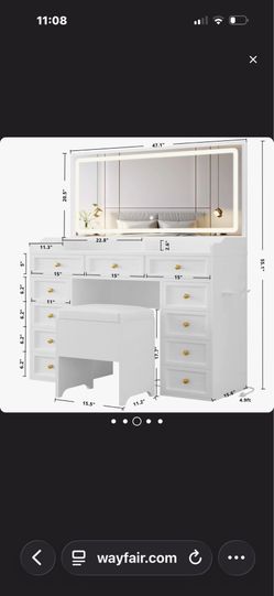 White vanity