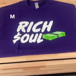 Rich$oul T-shirts available sizes m-3x 1 for $25 or 2 for $40 the rest of the week hmu 🔥✅‼️🙏💯