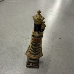 Statue of Our Lady di Loreto celluloid Statue Wood base rare gem