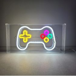 Neon Video Game Controller LED Wall Display Sign Night Light Gamer Room USB