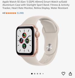 Apple Watch SE GPS 40mm with gold aluminum case