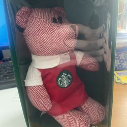 Starbucks Holiday Winter Bearista Bear Red Apron Limited Edition 2016