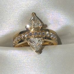 Ladies 18k Engagement Ring Set 