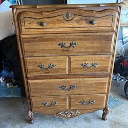 Wood Five Door Dresser