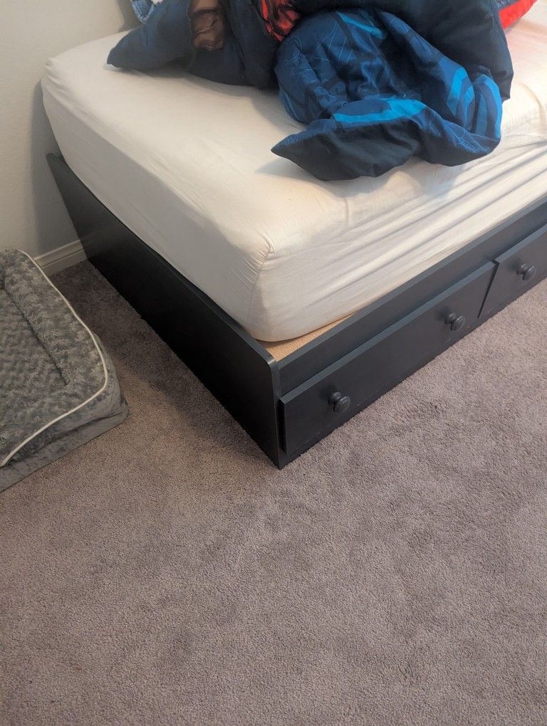 Twin Size Bed Frame With Storage