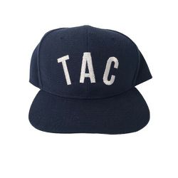 TAC Tacoma Rainiers Navy White Emboridered Letters Baseball Snap Back Cap 
