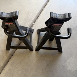 PAIR (2) CRAFTSMAN SEARS ROEBUCKS CO. 2 1/4 TON 4,500 LBS JACK STAND NO. 50176