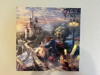 Disney Beauty and the Beast Falling in Love - 14" x 14" 